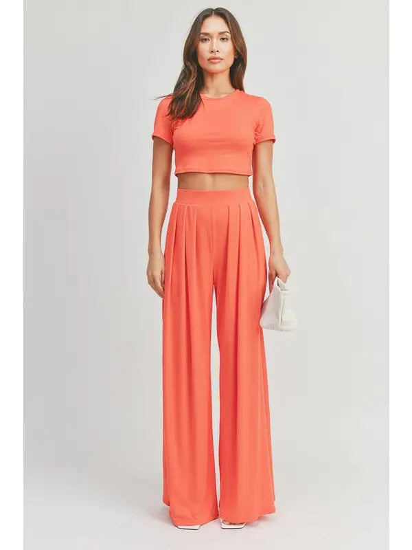 Peach Solid Full Length Casual Women Loose Fit Top Palazzo Set - Selling  Fast at Pantaloons.com