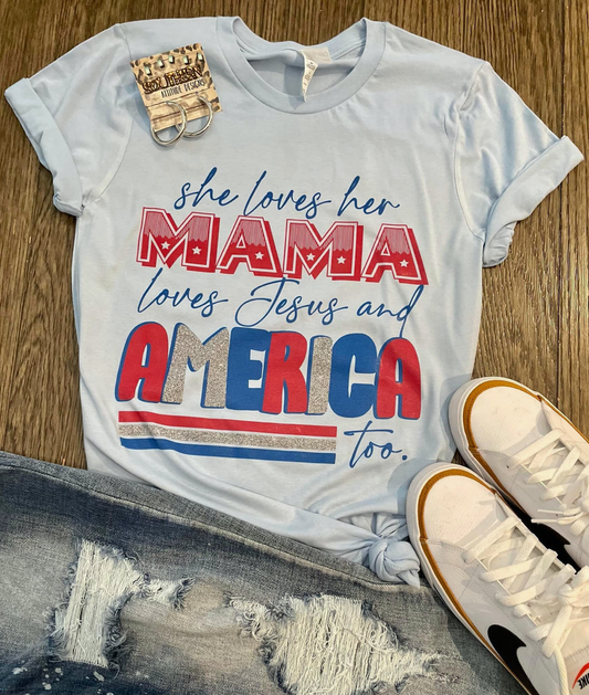 Jesus and America Too Tee