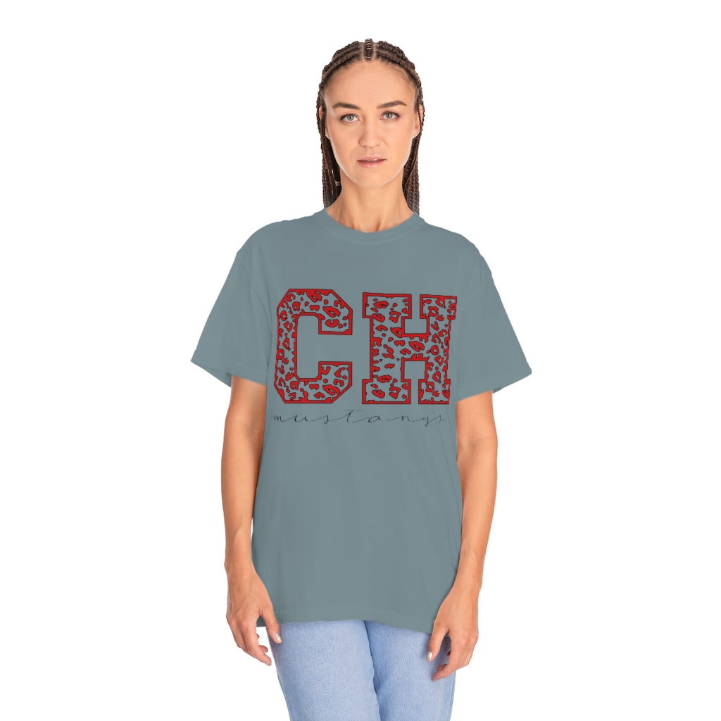 Center Hill Mustangs Leopard Block Garment-Dyed T-shirt